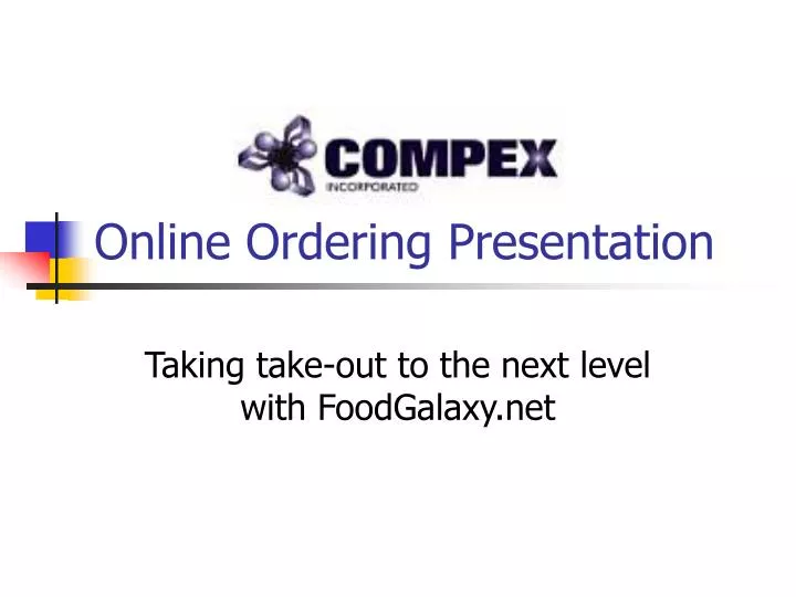 online ordering presentation