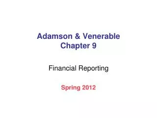 Adamson &amp; Venerable Chapter 9