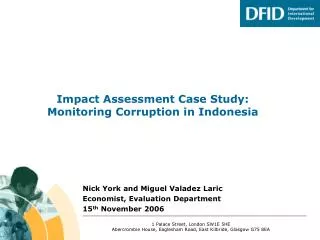 Impact Assessment Case Study: Monitoring Corruption in Indonesia