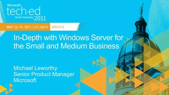 in depth with windows server for the small and medium business