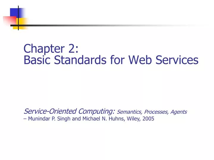 chapter 2 basic standards for web services