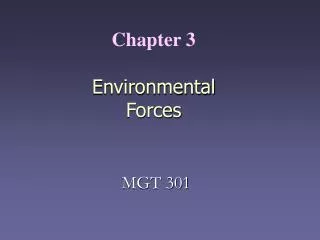 Chapter 3 Environmental Forces