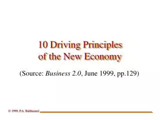 10 Driving Principles of the New Economy