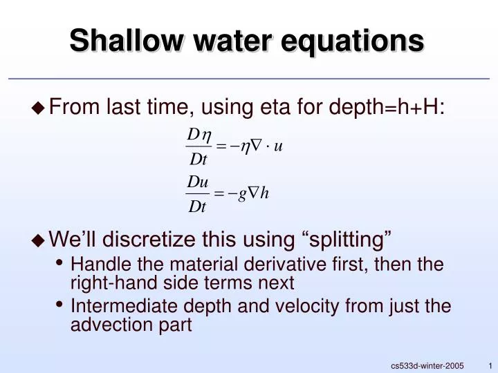shallow water equations
