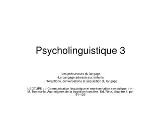 Psycholinguistique 3