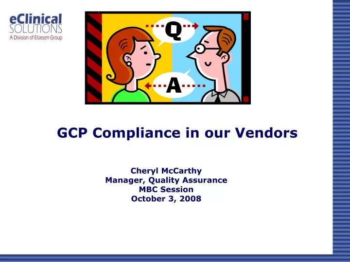 gcp compliance in our vendors