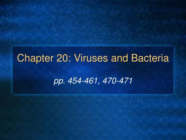 chapter 20 viruses and bacteria