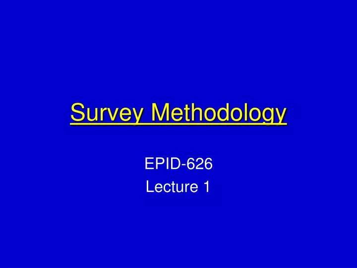 survey methodology