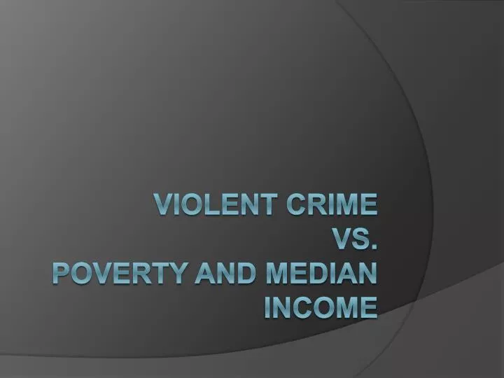 violent crime vs poverty and median income