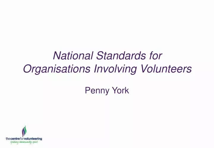 national standards for organisations involving volunteers