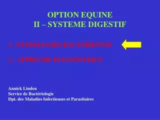 OPTION EQUINE II – SYSTEME DIGESTIF