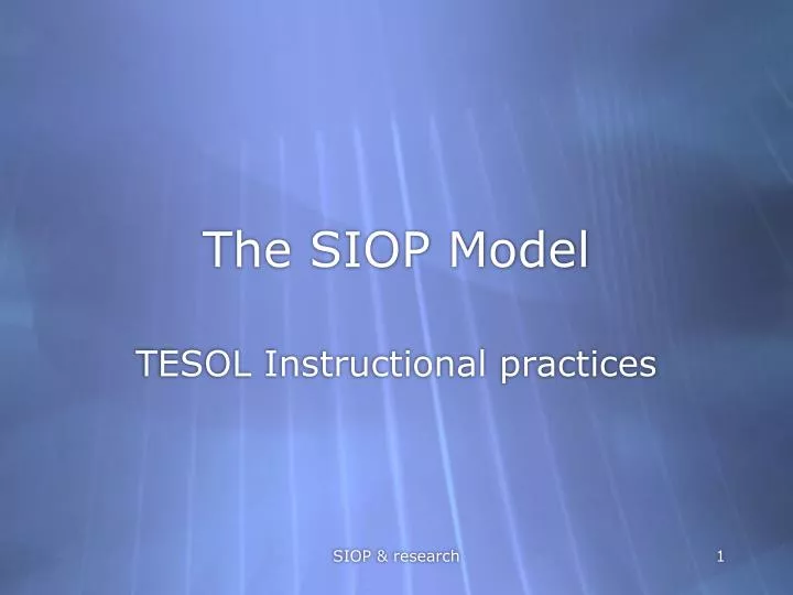 the siop model