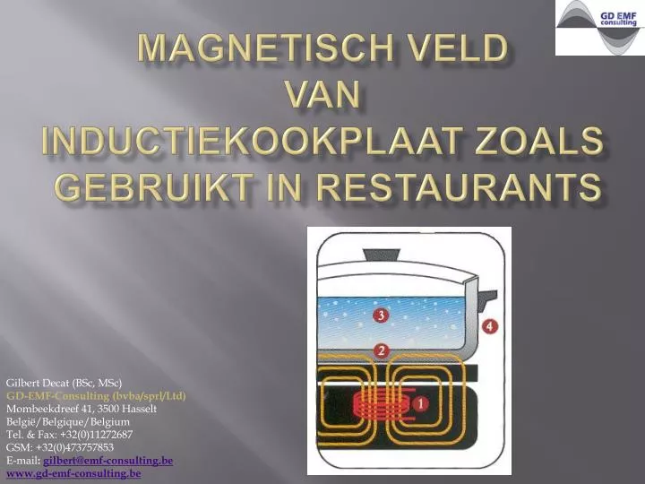 magnetisch veld van inductiekookplaat zoals gebruikt in restaurants