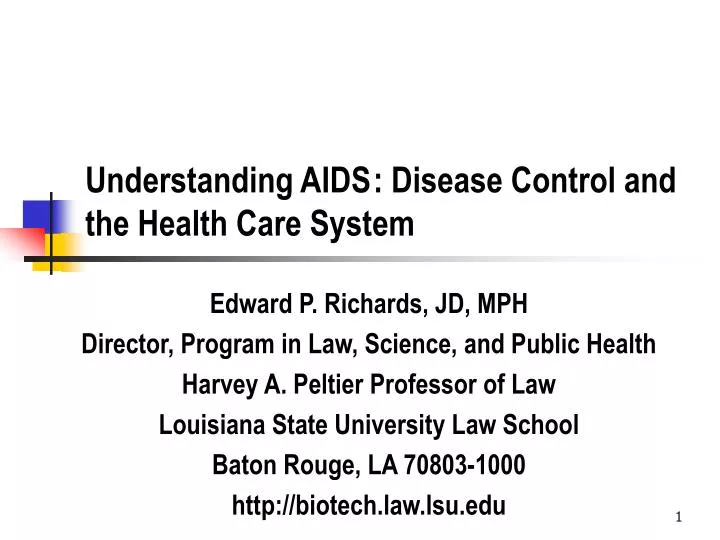 understanding aids disease control and the health care system