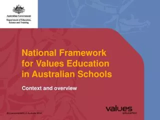 National Framework for Values Education in Australian Schools