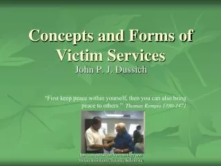 Concepts and Forms of Victim Services