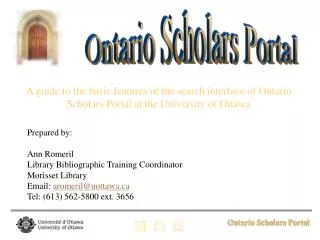 Ontario Scholars Portal