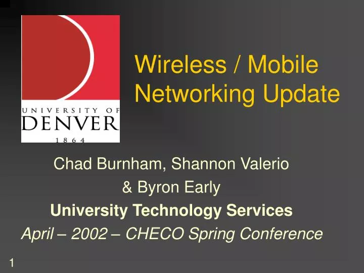 wireless mobile networking update