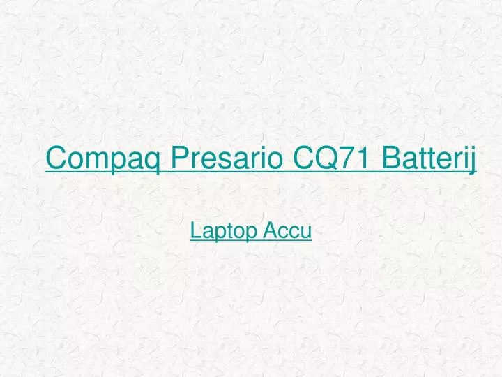compaq presario cq71 batterij