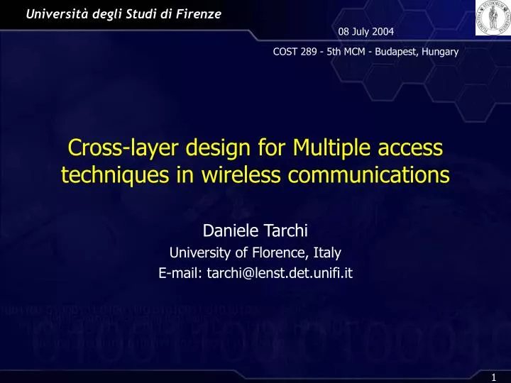 cross layer design for multiple access techniques in wireless communications