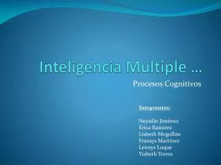 Inteligencia Multiple …