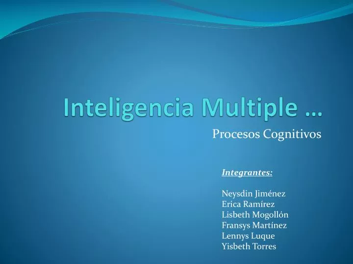 inteligencia multiple