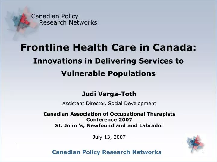 frontline health care in canada innovations in delivering services to vulnerable populations