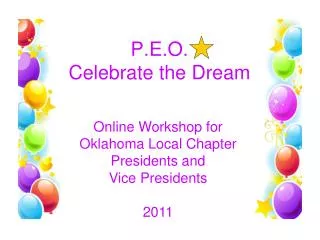 P.E.O. Celebrate the Dream