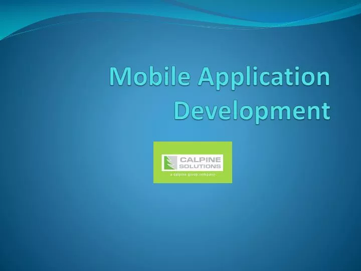 mobile application development