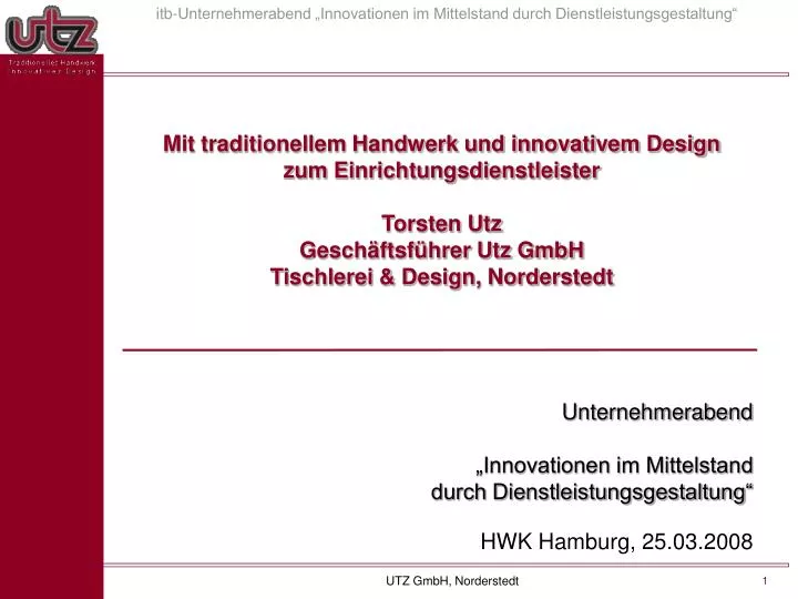 unternehmerabend innovationen im mittelstand durch dienstleistungsgestaltung