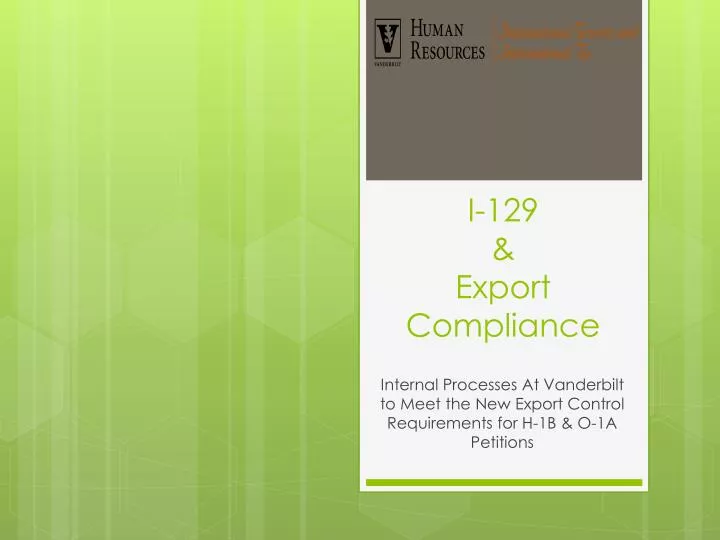 i 129 export compliance