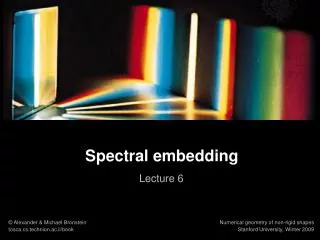 Spectral embedding