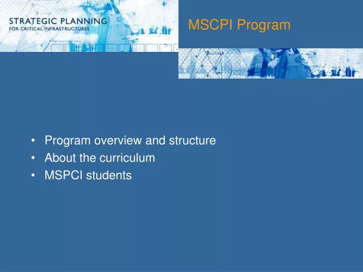 mscpi program