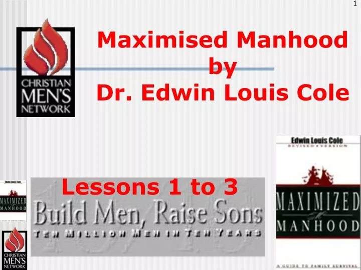 maximised manhood by dr edwin louis cole