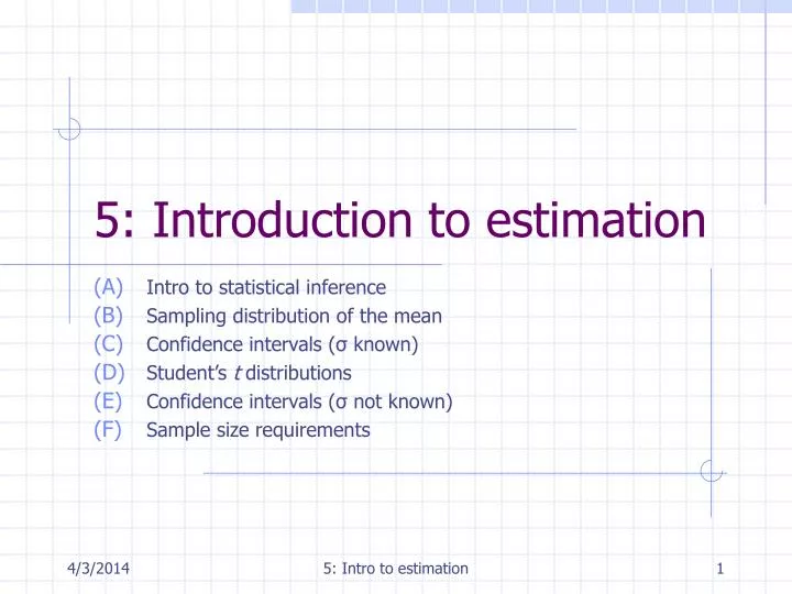 5 introduction to estimation