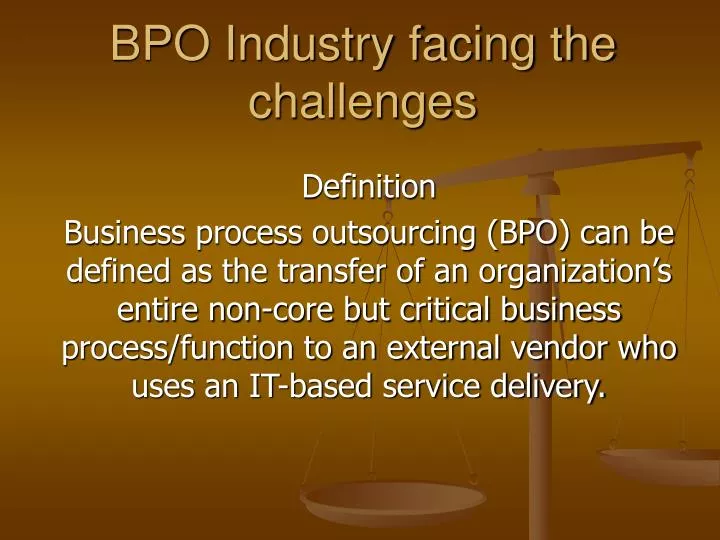 bpo industry facing the challenges