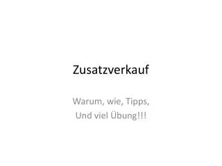 zusatzverkauf