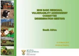 2010 SADC REGIONAL VULNERABILITY ASSESSMENT COMMITTEE DISSEMINATION MEETING South Africa