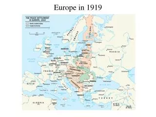 Europe in 1919