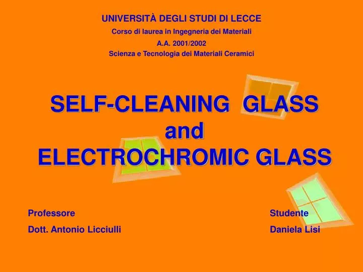 self cleaning glass and electrochromic glass