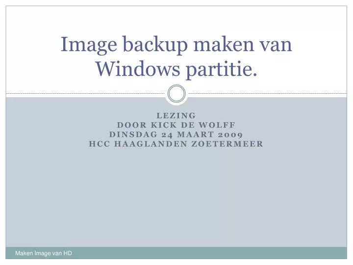 image backup maken van windows partitie