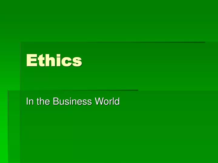 ethics