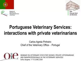Portuguese Veterinary Services: interactions with private veterinarians
