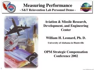 Measuring Performance - S&amp;T Reinvention Lab Personnel Demo -