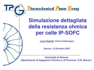 Simulazione dettagliata della resistenza ohmica per celle IP-SOFC