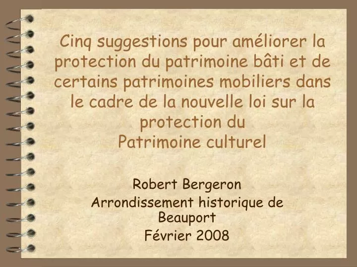 robert bergeron arrondissement historique de beauport f vrier 2008