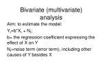 Bivariate (multivariate) analysis