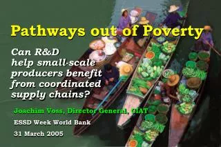 Pathways out of Poverty