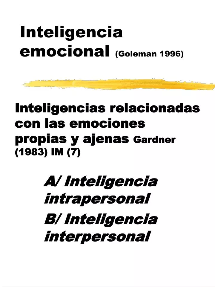 inteligencia emocional goleman 1996