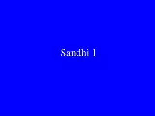 Sandhi 1